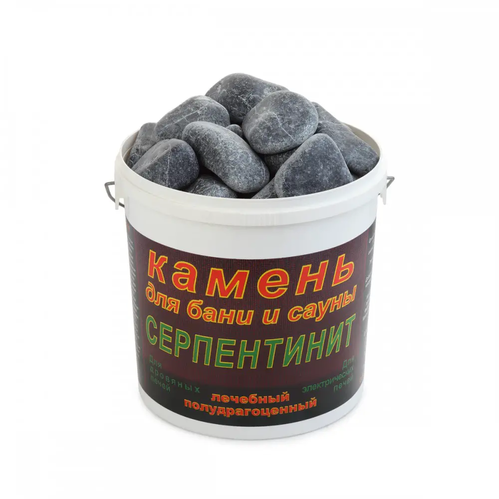 Серпентинит шлифованный крупный уп.20 кг.